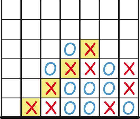 Connect 4 - How to begin a game - papergames.io 